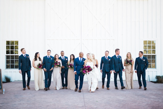 Bright, modern barn wedding Inspiration
