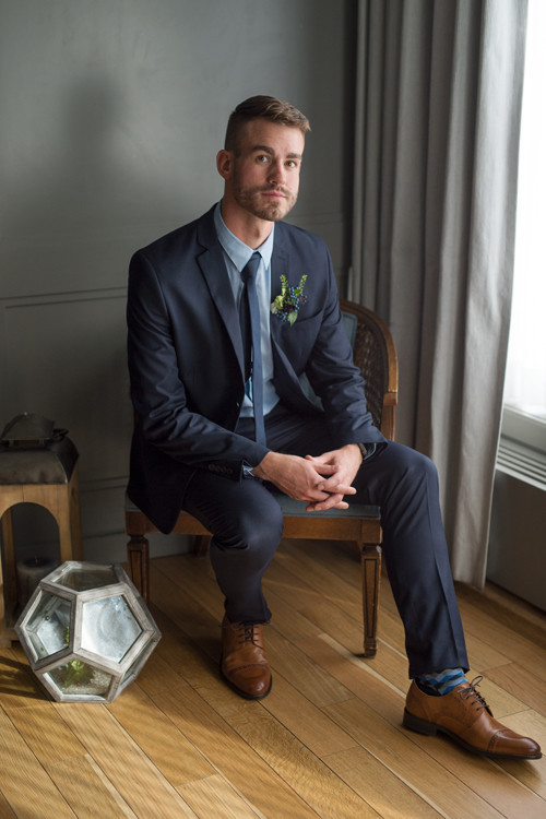 Modern industrial same sex wedding editorial