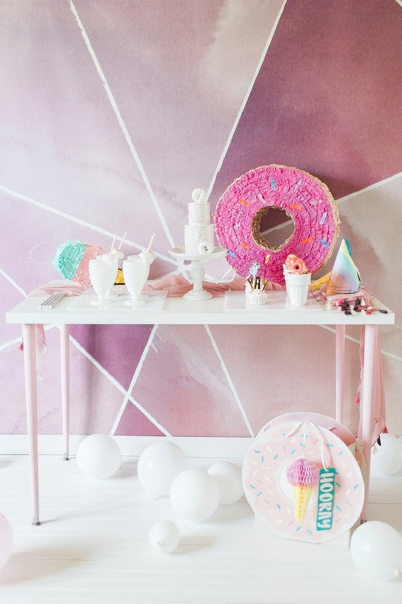 Donut themed birthday party Inspiration