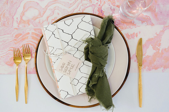 Modern feminine place setting Inspiration