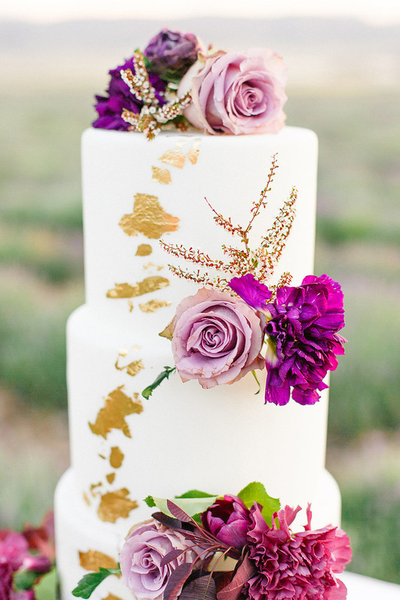 elegant floral wedding cake
