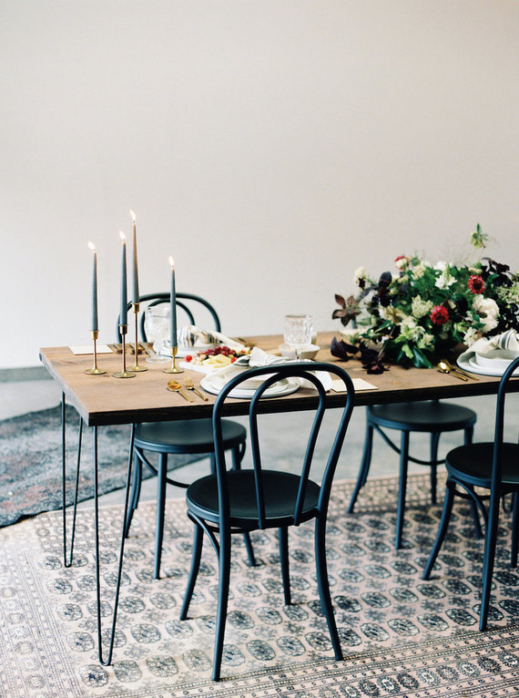 Minimal fall at-home wedding ideas