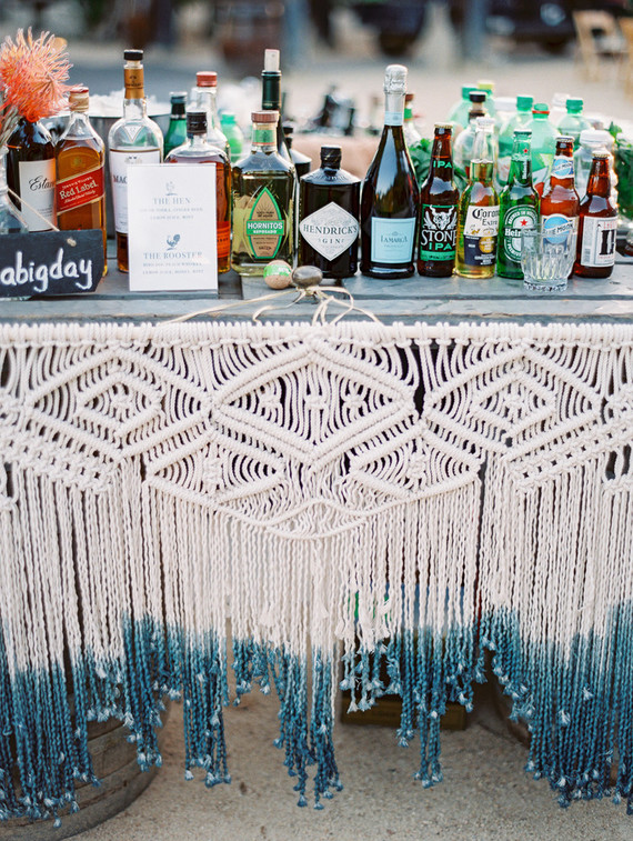 Macrame wedding details