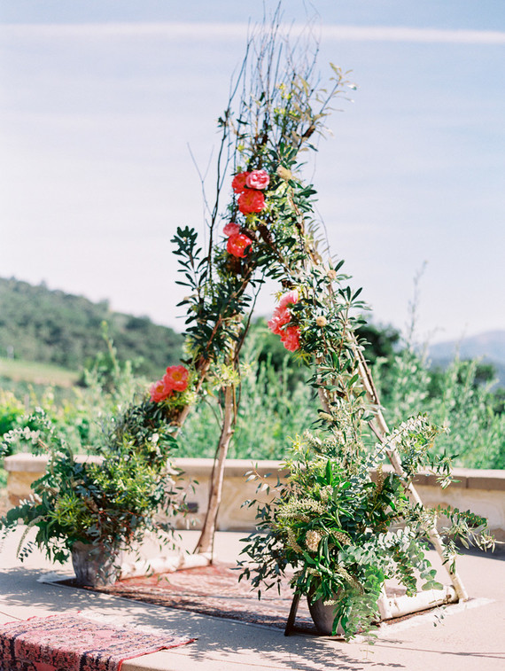 Boho wedding ceremony arch ideas