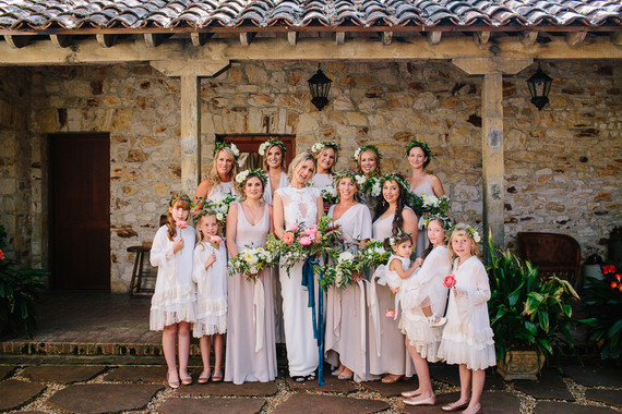 Bride and bridesmaids