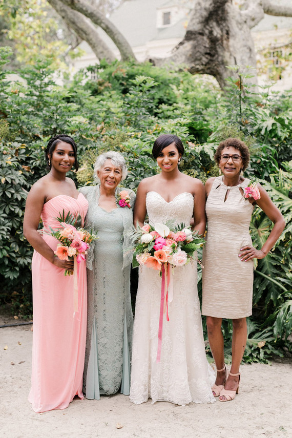 Family bridal portraits