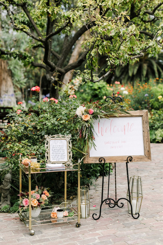 Tropical coral garden wedding