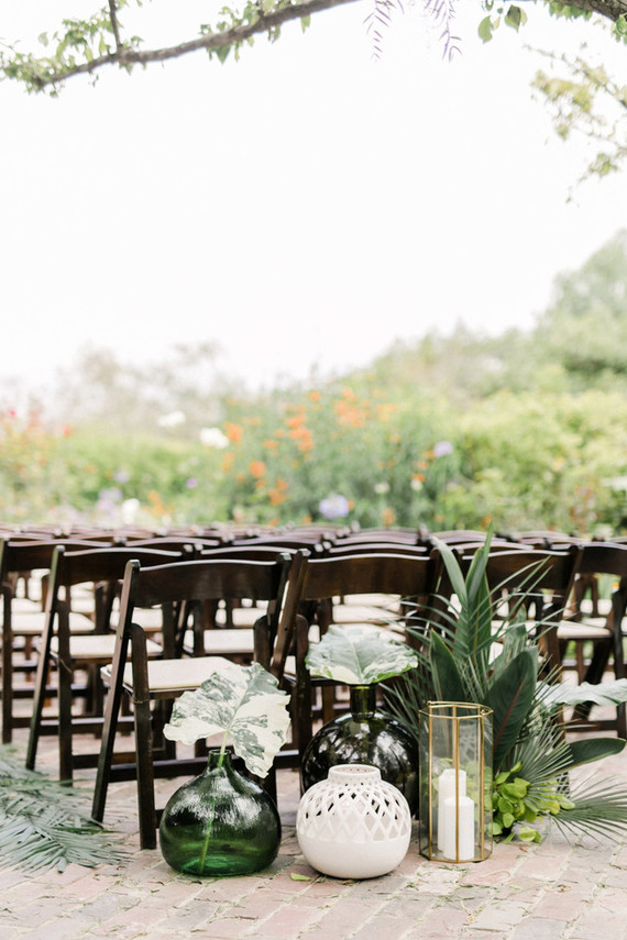Tropical coral garden wedding