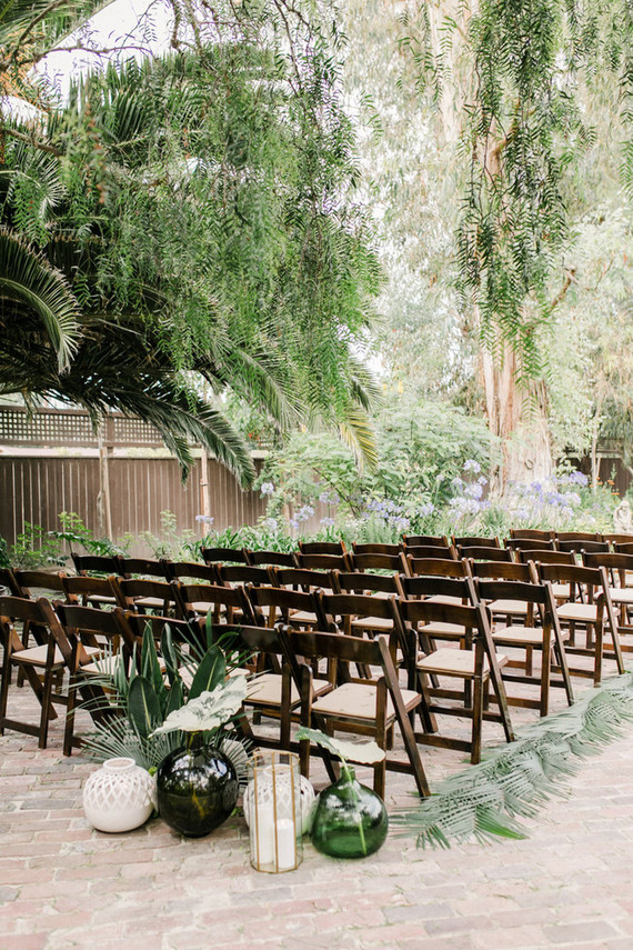 Tropical coral garden wedding