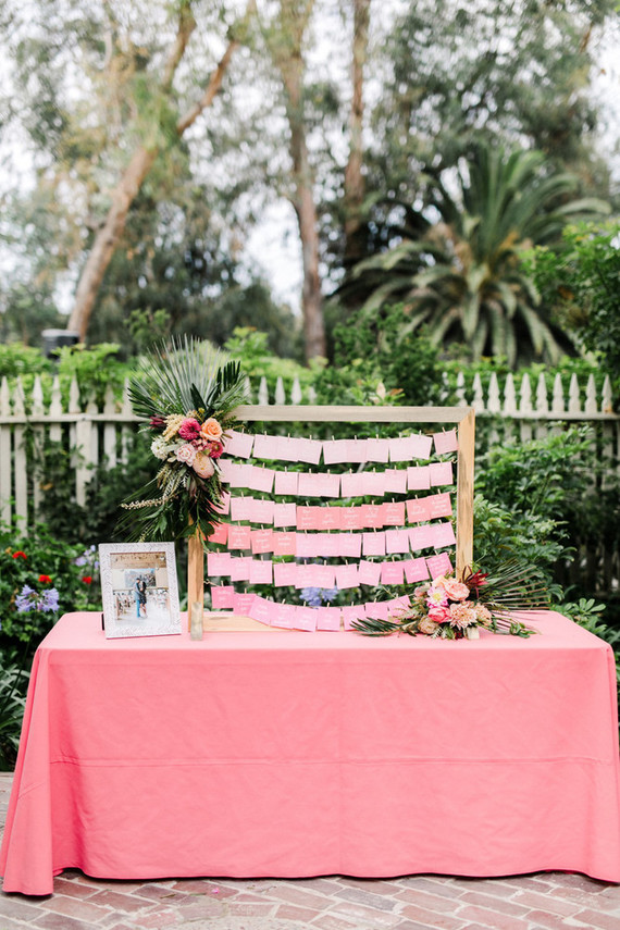Tropical coral garden wedding