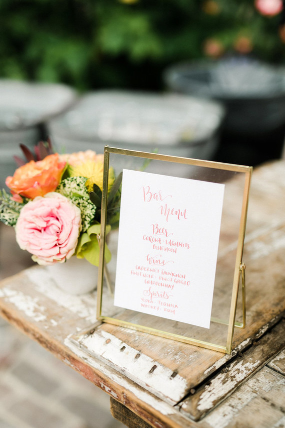Tropical coral garden wedding