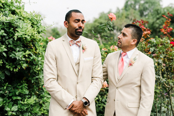 Tropical coral garden wedding
