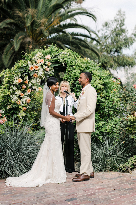 Tropical coral garden wedding