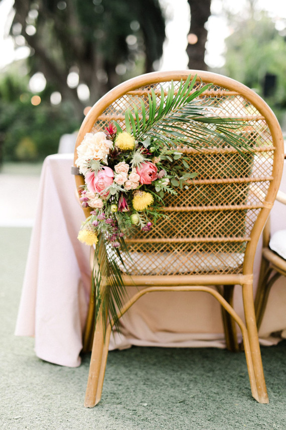 Tropical coral garden wedding
