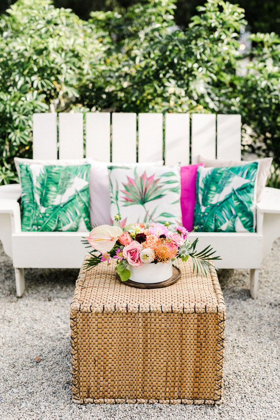 Tropical coral garden wedding