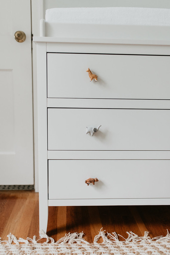 White safari inspired nursery