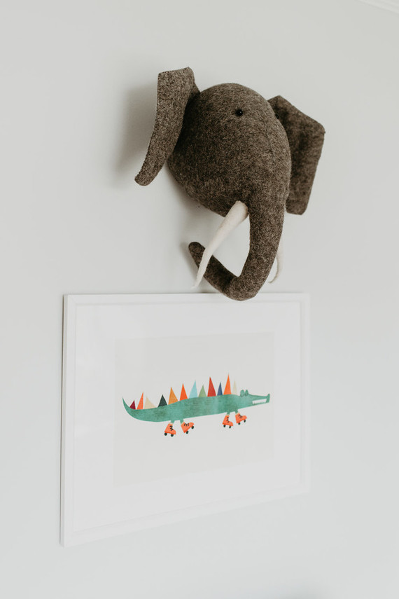 White safari inspired nursery