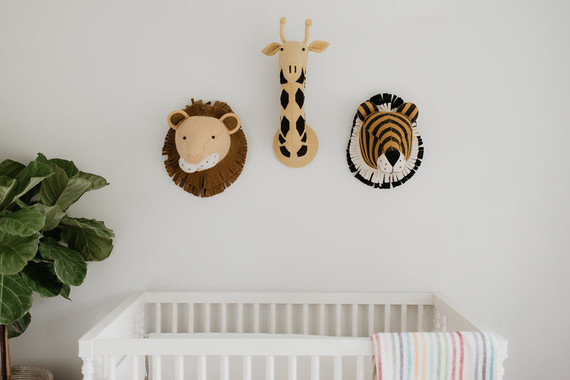 White safari inspired nursery