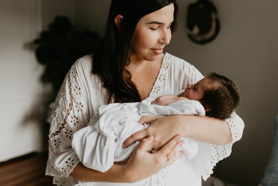 all white newborn photos