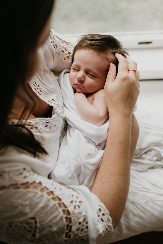 all white newborn photos