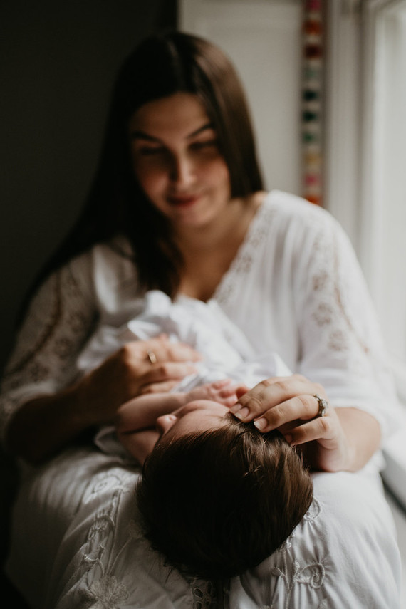 all white newborn photos