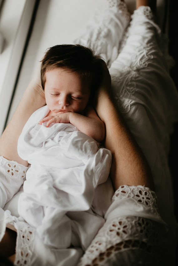 all white newborn photos