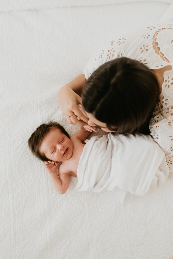 all white newborn photos