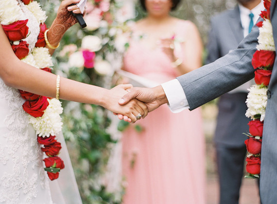 Romantic multicultural San Francisco garden wedding