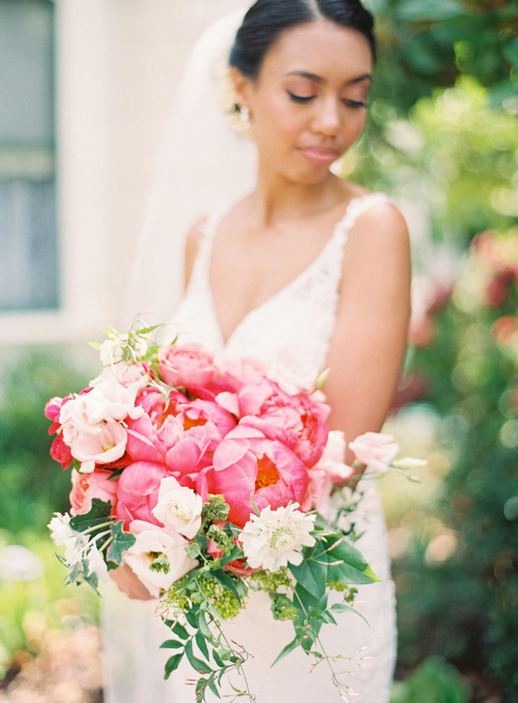 Romantic multicultural San Francisco garden wedding