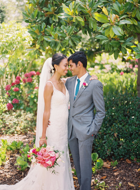 Romantic multicultural San Francisco garden wedding