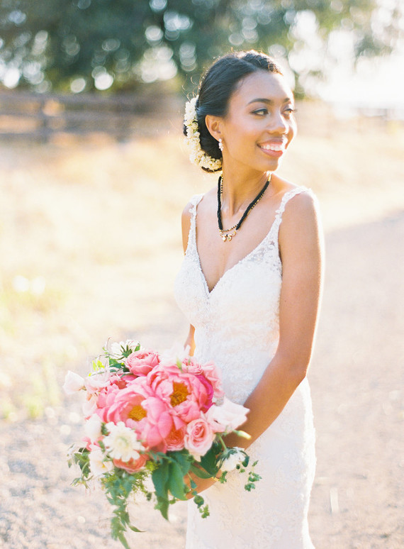 Romantic multicultural San Francisco garden wedding