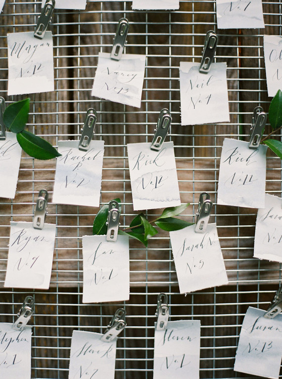 watercolor escort cards