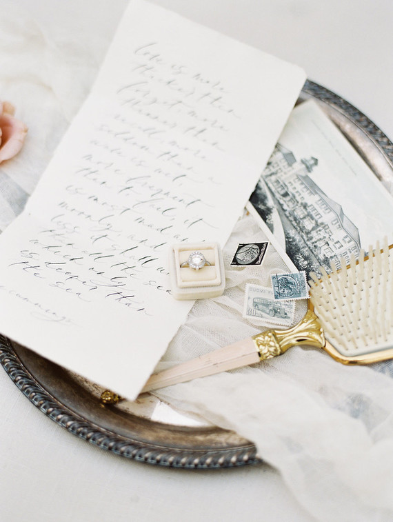 Romantic minimal spring wedding invites