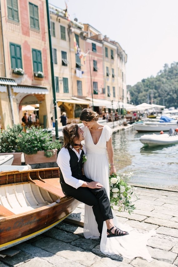 Stylish sexy Portofino elopement