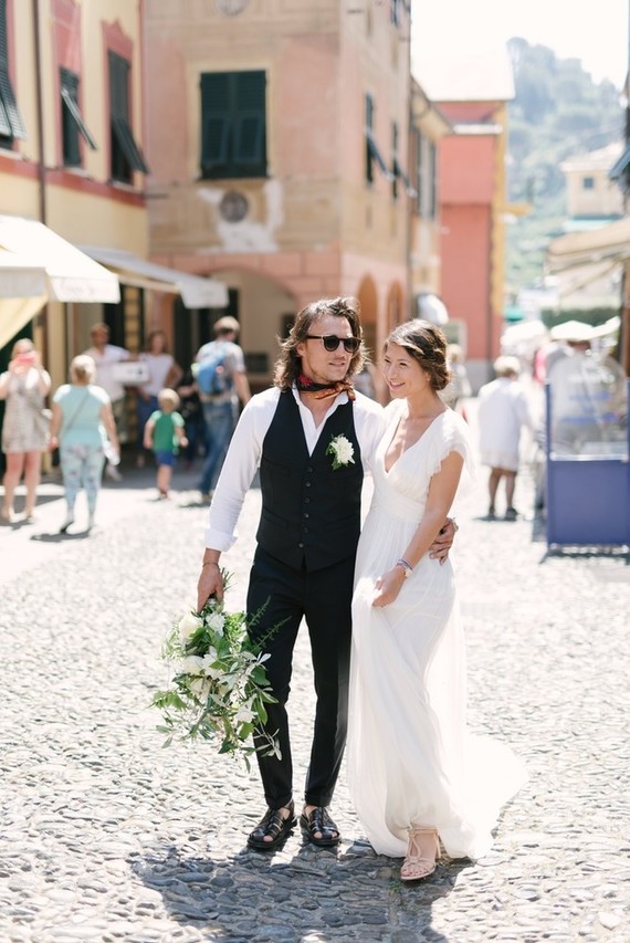 Stylish sexy Portofino elopement
