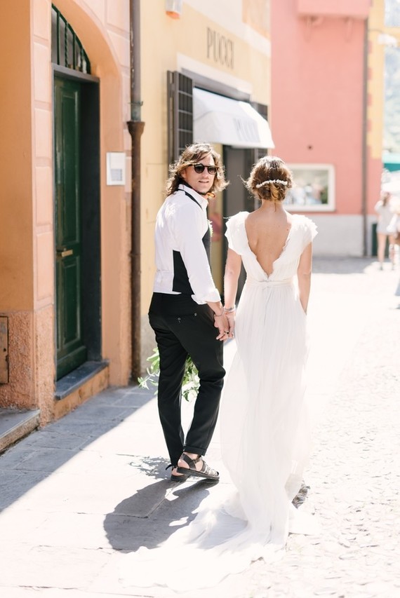 Stylish sexy Portofino elopement