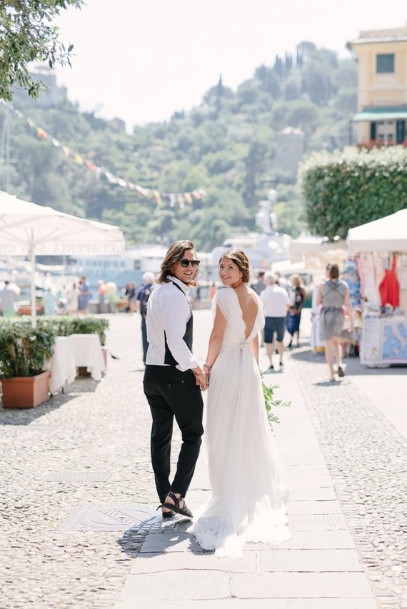 Stylish sexy Portofino elopement