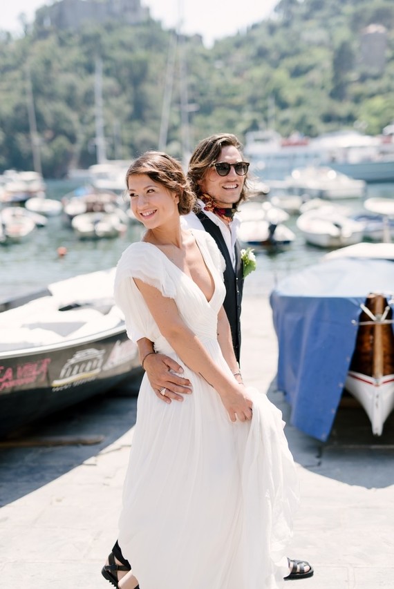 Stylish sexy Portofino elopement