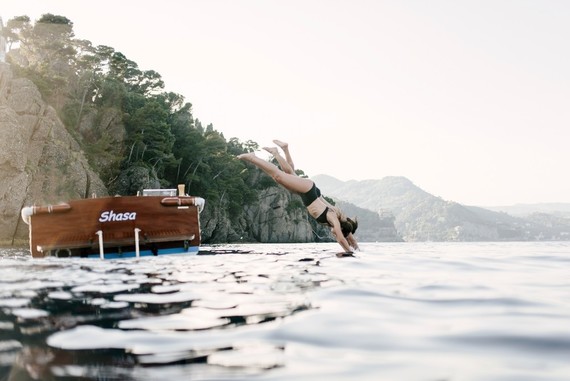 Stylish sexy Portofino elopement