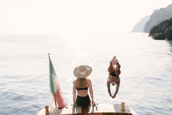 Stylish sexy Portofino elopement