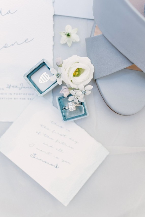 Ocean inspired italian wedding invitations