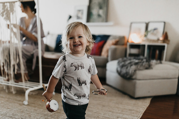 At home family session with macrame artist Judah Co.