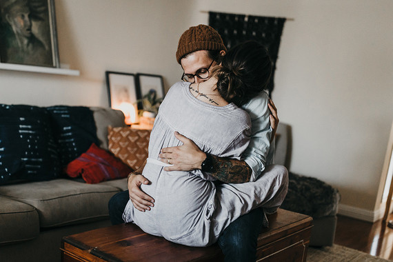 At home family session with macrame artist Judah Co.