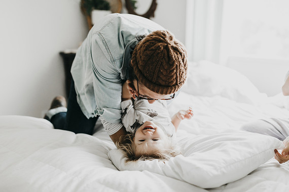 At home family session with macrame artist Judah Co.