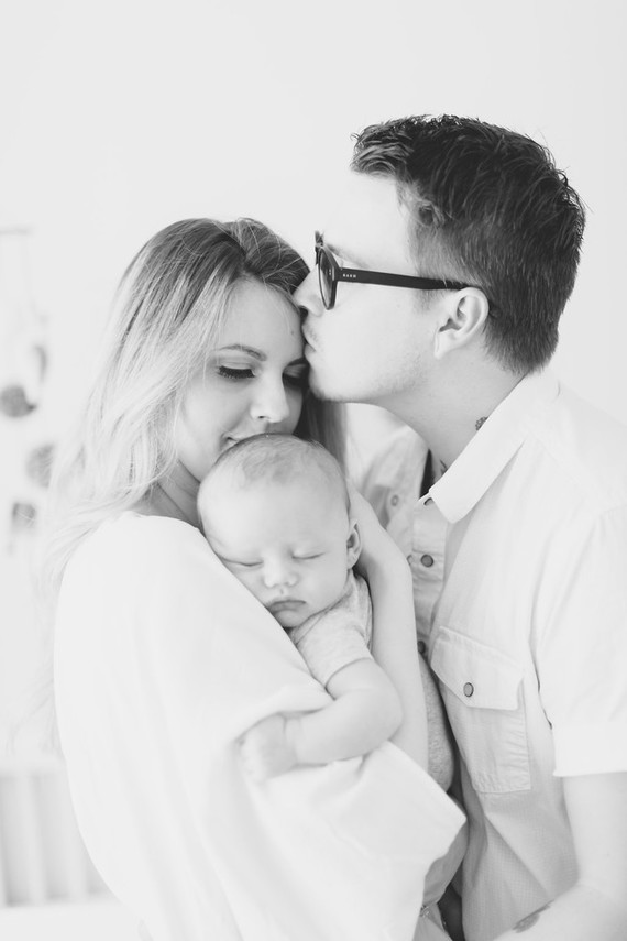 Natural light at home newborn photos