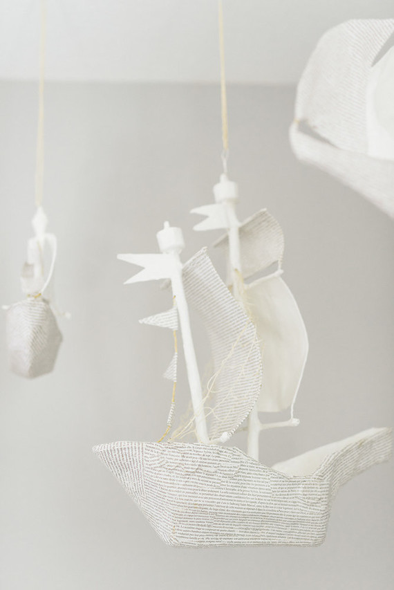 Paper boat mobile