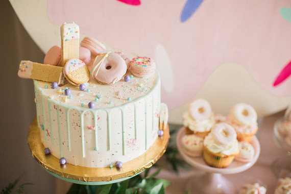 Donut birthday cake