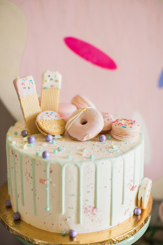 Donut birthday cake