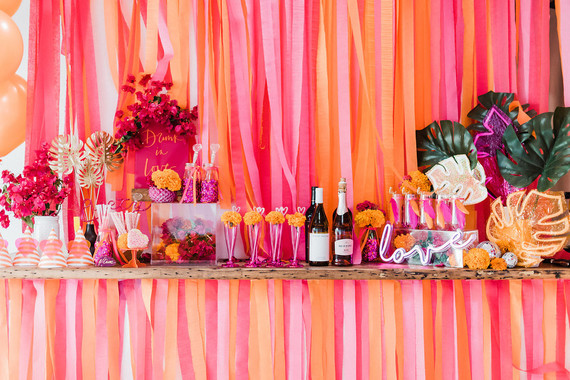 Bougainvillea and Marigold Love themed birthday party