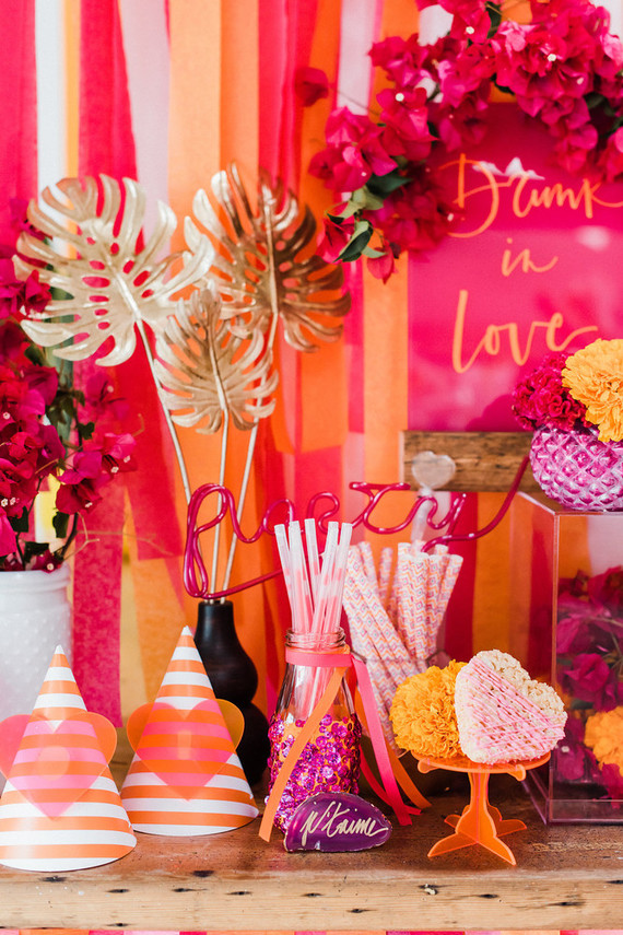 Bougainvillea and Marigold Love themed birthday party Inspiration